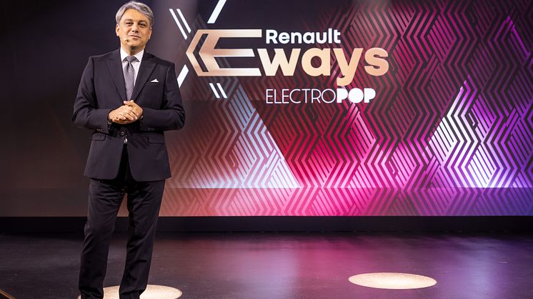 Luca de Meo - Renault eWays Electropop digitala presskonferens