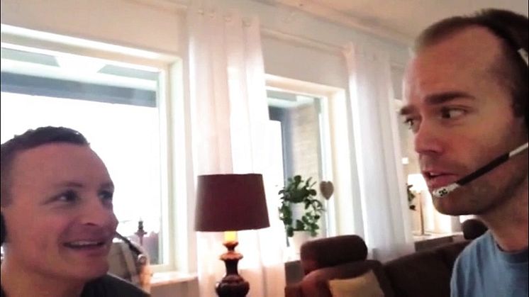 Klipp från inspelningen av det 20e avsnittet av podcasten #jäklamänniska