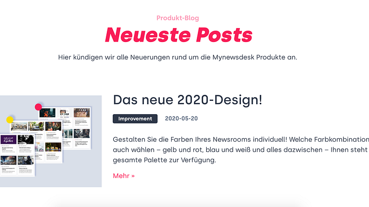 Wichtige Updates für Kunden im neuen Produkt-Blog