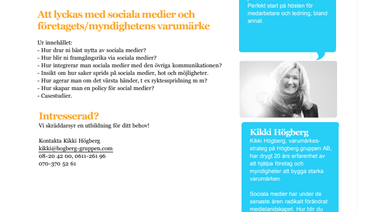 Att lyckas med sociala medier