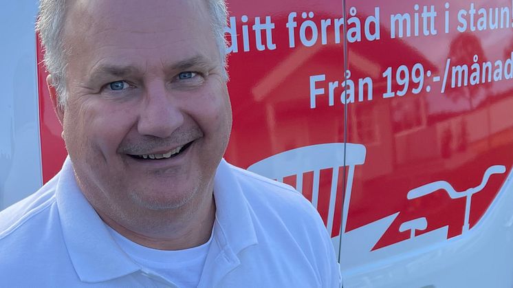Niklas Larsson, franchisetagare Lagerkungen och ägare till förrådsanläggningen i Kalmar.