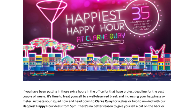 CLARKE QUAY HAPPIEST HAPPY HOUR 2016