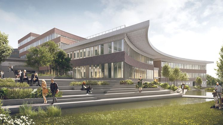 LINK arkitektur axlar inredningsuppdraget för nya campus Albano, Illustration: BSK arkitekter