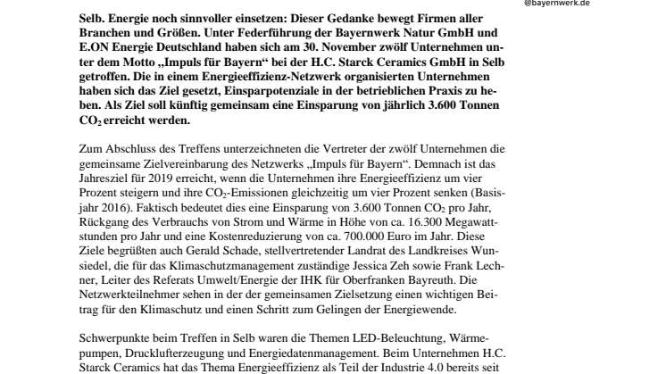 Energieeffizienz: Nordbayerische Unternehmen wollen gemeinsam Energie sparen