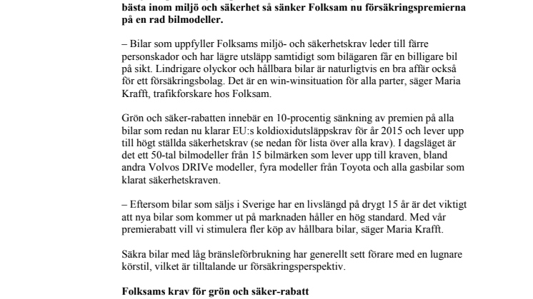 Plånboken styr bilköpet enligt ny undersökning – Därför sänker Folksam premien för säkra och bränslesnåla bilar