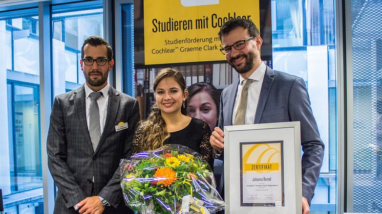 Johanna Rentel erhält Cochlear Graeme Clark Stipendium 2018_Cochlear Deutschland