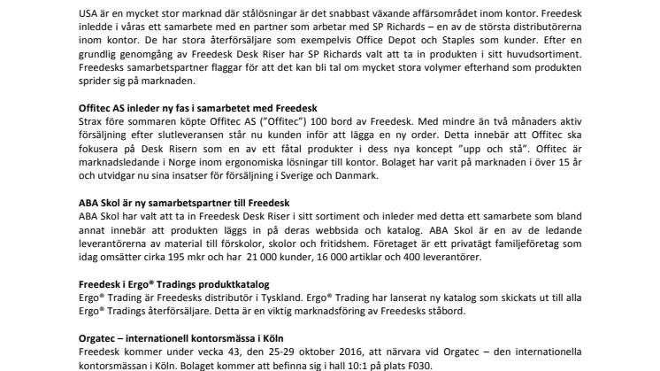 Freedesk fortsätter sina framgångar på marknaden