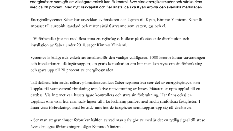 Saber håller koll på dina energikostnader 