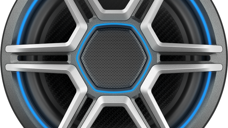 FusionApolloSpeakers_8.8inch_SportsGray_Front_Blue.png