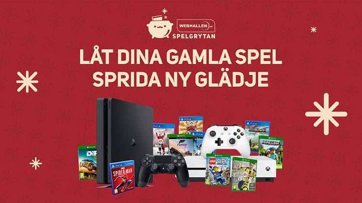 Webhallens välgörenhetsinitiativ Spelgrytan samlar in spel och delar ut spelpaket till barn och ungdomar
