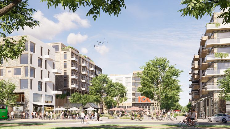 Under pressvisningen ges LKFs framtidsvision av Fäladstorgets omvandling.