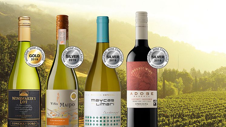 Prisvärda medaljvinnare i Vinordic Wine Challenge