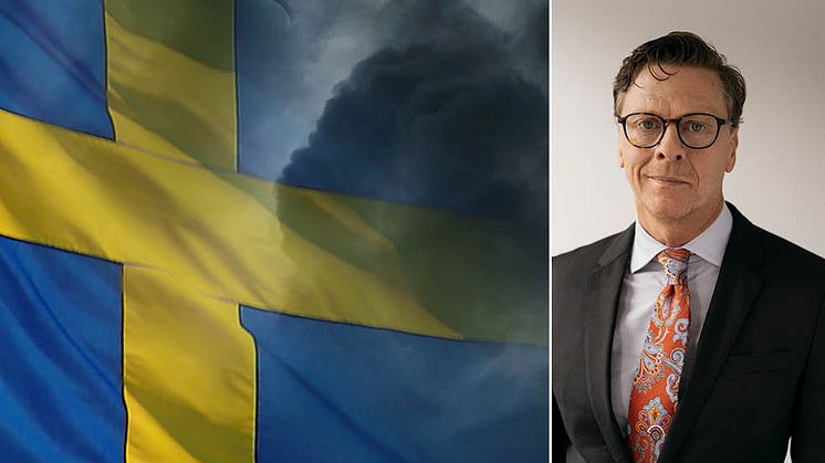 Carl Eckerdal_Svenska flaggan_mörka moln