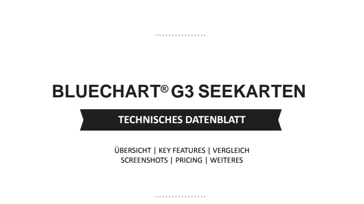 Datenblatt Garmin BlueChart G3 Seekarten