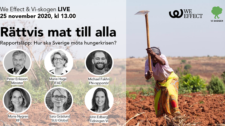 Pressinbjudan: Rättvis mat till alla - hur ska Sverige möta den globala hungerkrisen?