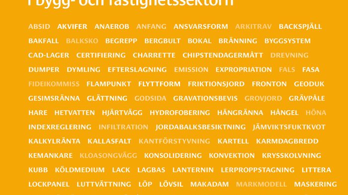 Ny bok förklarar termer och begrepp i bygg- och fastighetssektorn