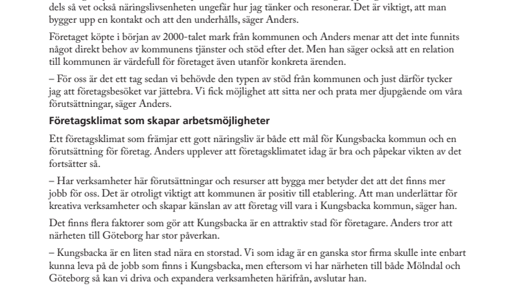 Relationsbyggande mellan kommun och företag