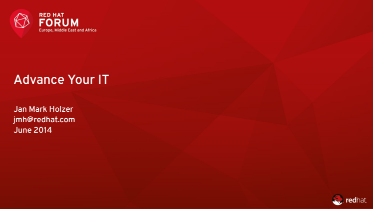 Red Hat Forum Stockholm 2014: Keynote av Phil Andrews - "Advance Your IT Business"