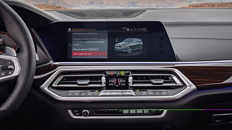 Remote Software Upgrade mahdollistaa useiden BMW-mallien ohjelmistopäivitykset langattomasti esimerkiksi kotipihalla.