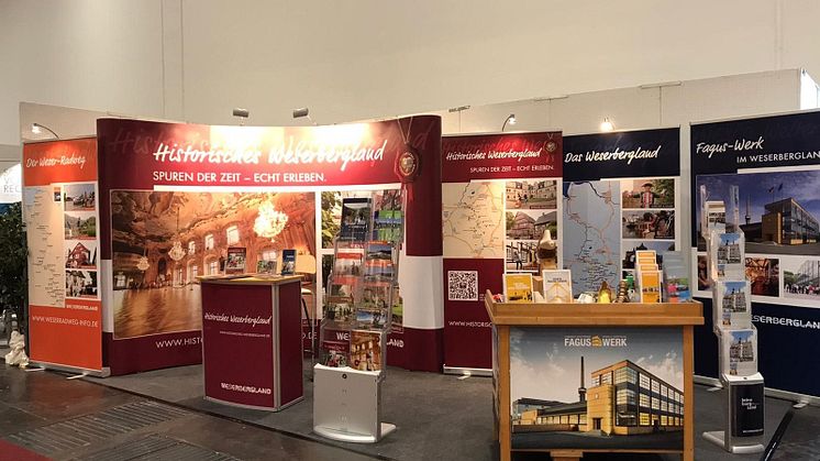 Messestand des Weserbergland Tourismus auf der ABF Hannover 2020