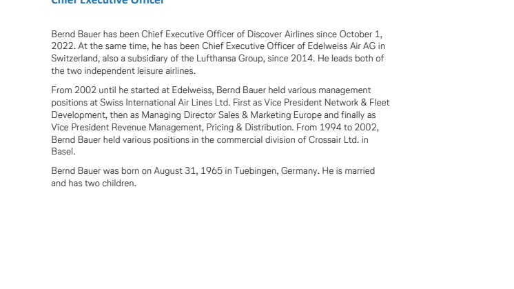 Resume Bernd Bauer