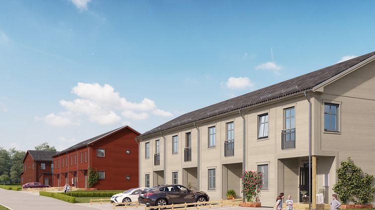 Brf Karusellen - 3D-bild från gatan