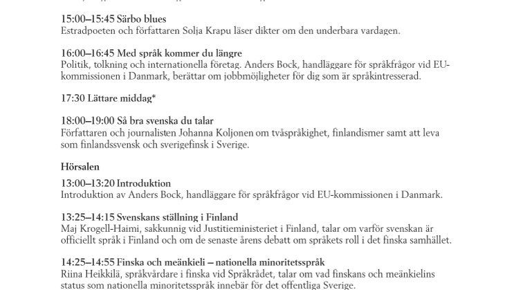 Program Finland-Sverige tur och retur