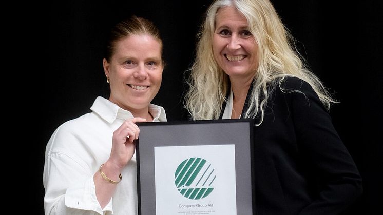 Annika Skogvik, hållbarhetsansvarig, och Christina Rösand, tjänsteansvarig, Compass Group