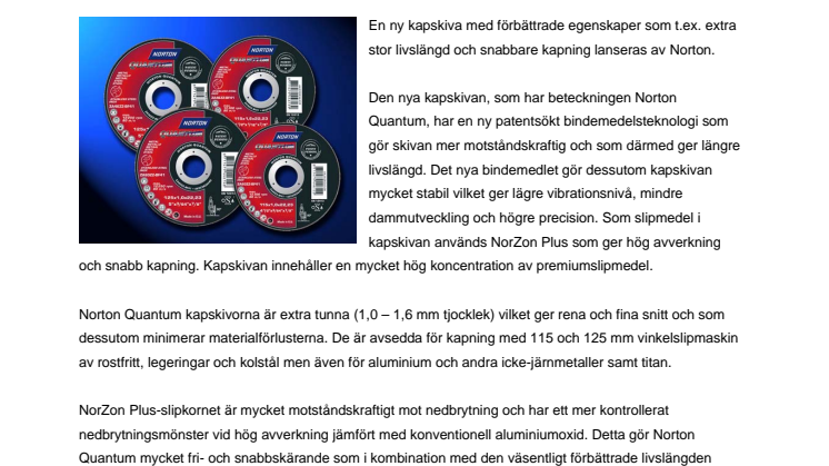 Ny kapskiva med extra lång livslängd