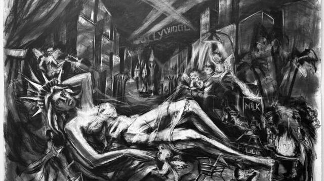 ETAJ Ilina_SCHILERU_-__Liberty_sleeping__charcoal_on_paper__152_x_200_cm__2023.jpeg