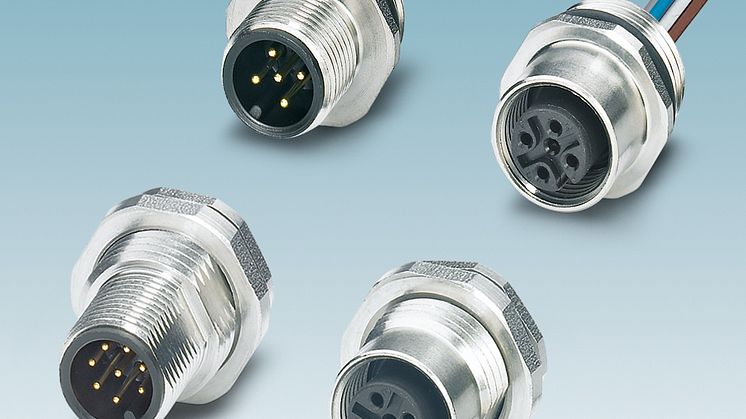New Stainless Steel M12 Flush-Type Plug Connectors