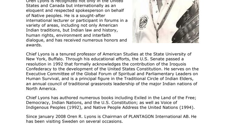 BIO of Oren R. Lyons