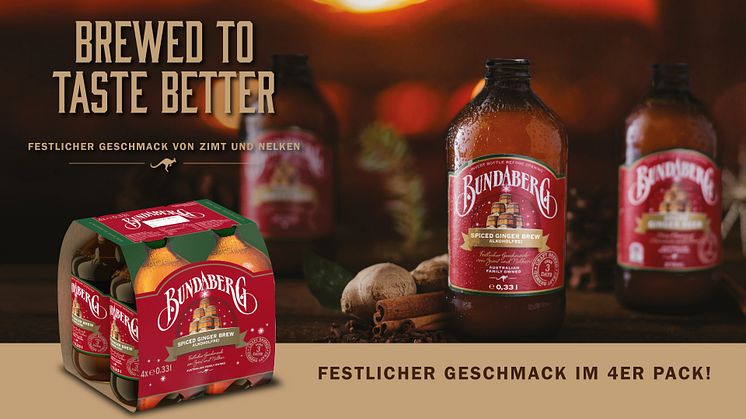 Bundaberg Spiced Ginger Brew gibt es ab sofort national im Handel. Foto: Karlsberg