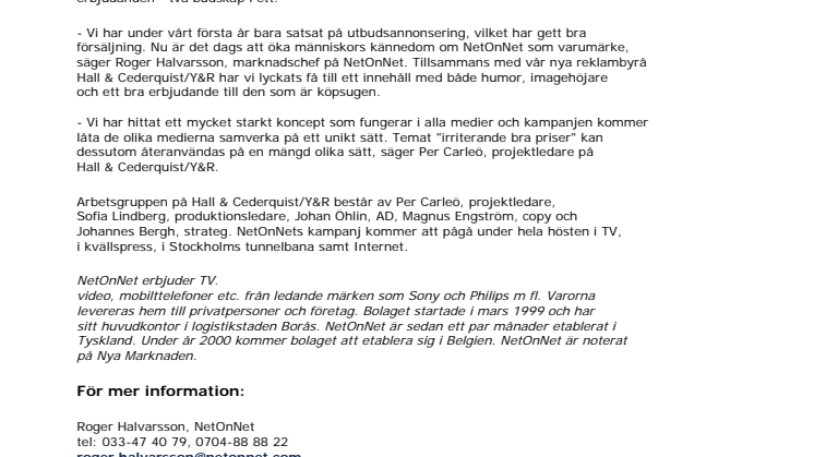 NetOnNet tar steget ut i TV