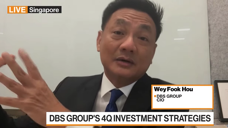 Hou Wey Fook, CIO of DBS Group, in full flight during his interview on Bloomberg