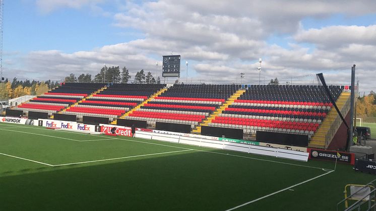 Norra läktaren på Jämtkraft Arena. Foto: ÖFK