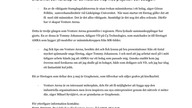 100 drivna entreprenörer matchas med spännande projekt
