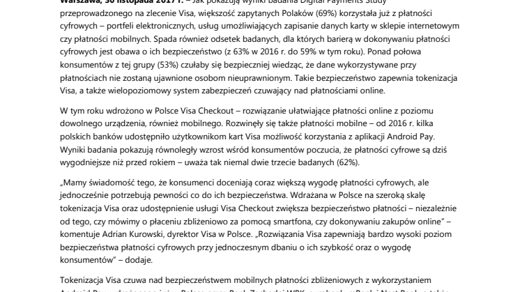 Większość polskich konsumentów korzystała już z płatności cyfrowych