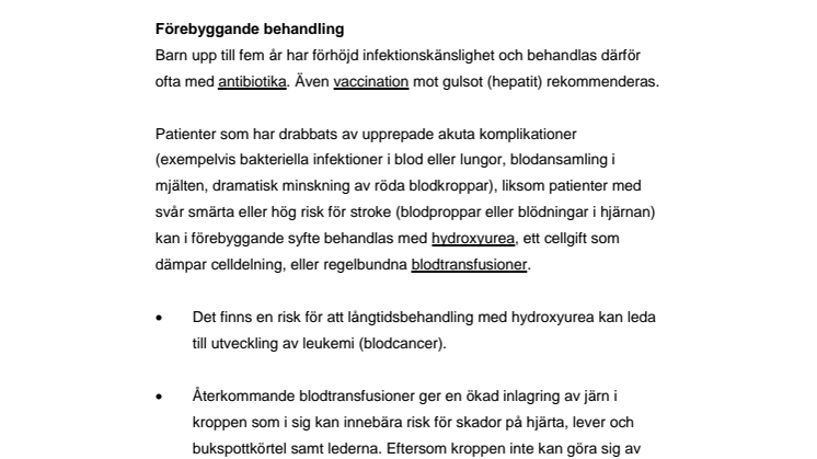 Behandling av sickelcellanemi 