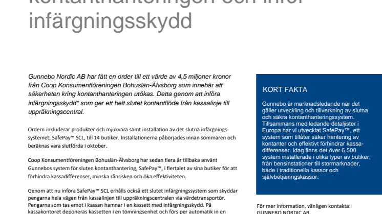 Coop ökar säkerheten kring kontanthanteringen och inför infärgningsskydd