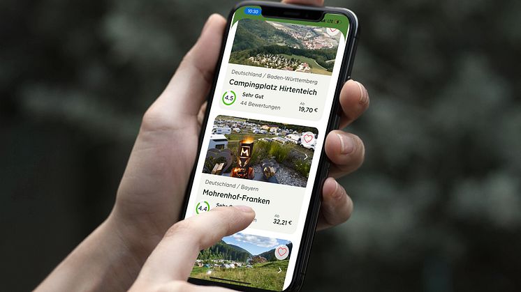 Gut sortiert: Die neue Camping App von camping.info. Foto: www.camping.info.