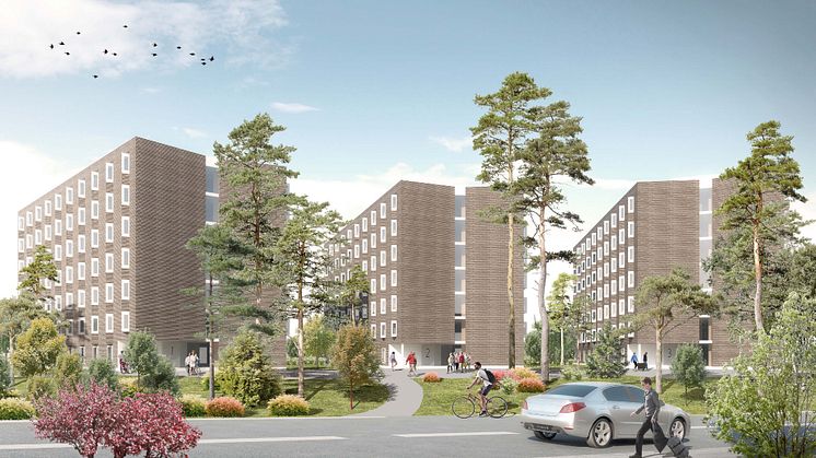 Akademiska Hus bygger bostäder för 400 forskare och studenter på Campus Solna