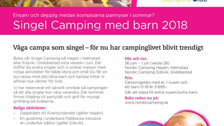 Singel Camping ny trend på svenska campingplatser