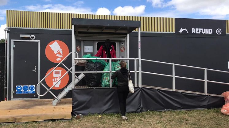 Effektiv pantstation på Roskilde festival