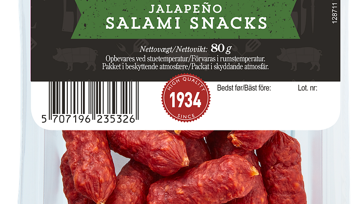 Salami snacks jalapeño