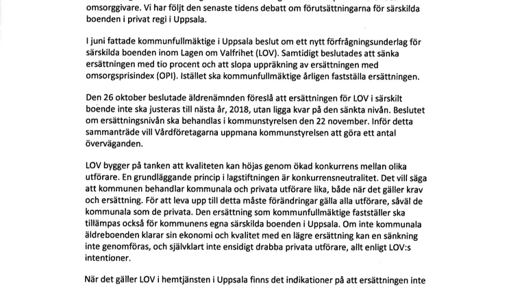 Sänkt ersättning kan leda till äldreboendebrist