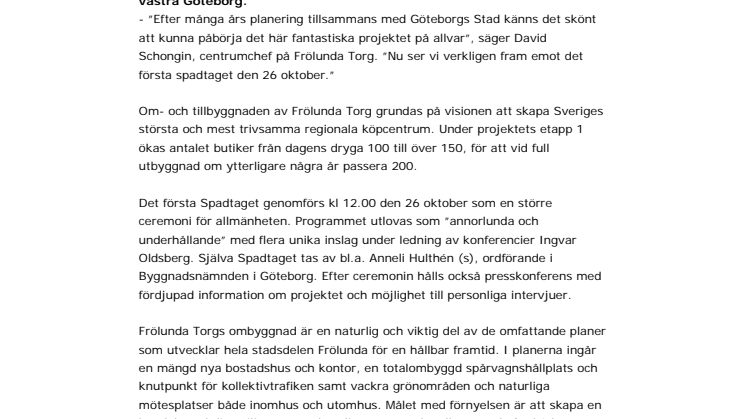 - ”Nu börjar vi!” Bygglov beviljat för Frölunda Torg