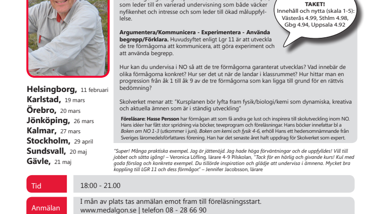 Turnéplan spikad: Kreativ NO med Hans Persson