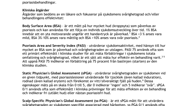 Fakta om effektmått vid psoriasis
