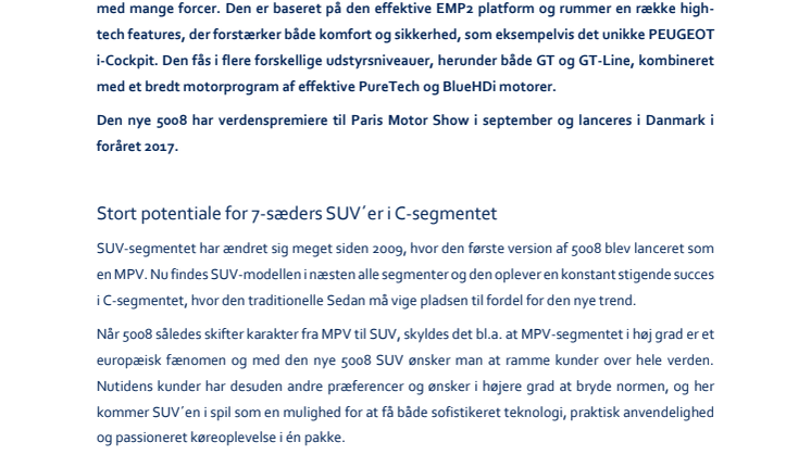 Peugeot præsenterer helt ny 5008 SUV